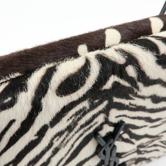 Saint Laurent Cassandra Calfhair Double Flap Bag - Picture 15 of 16